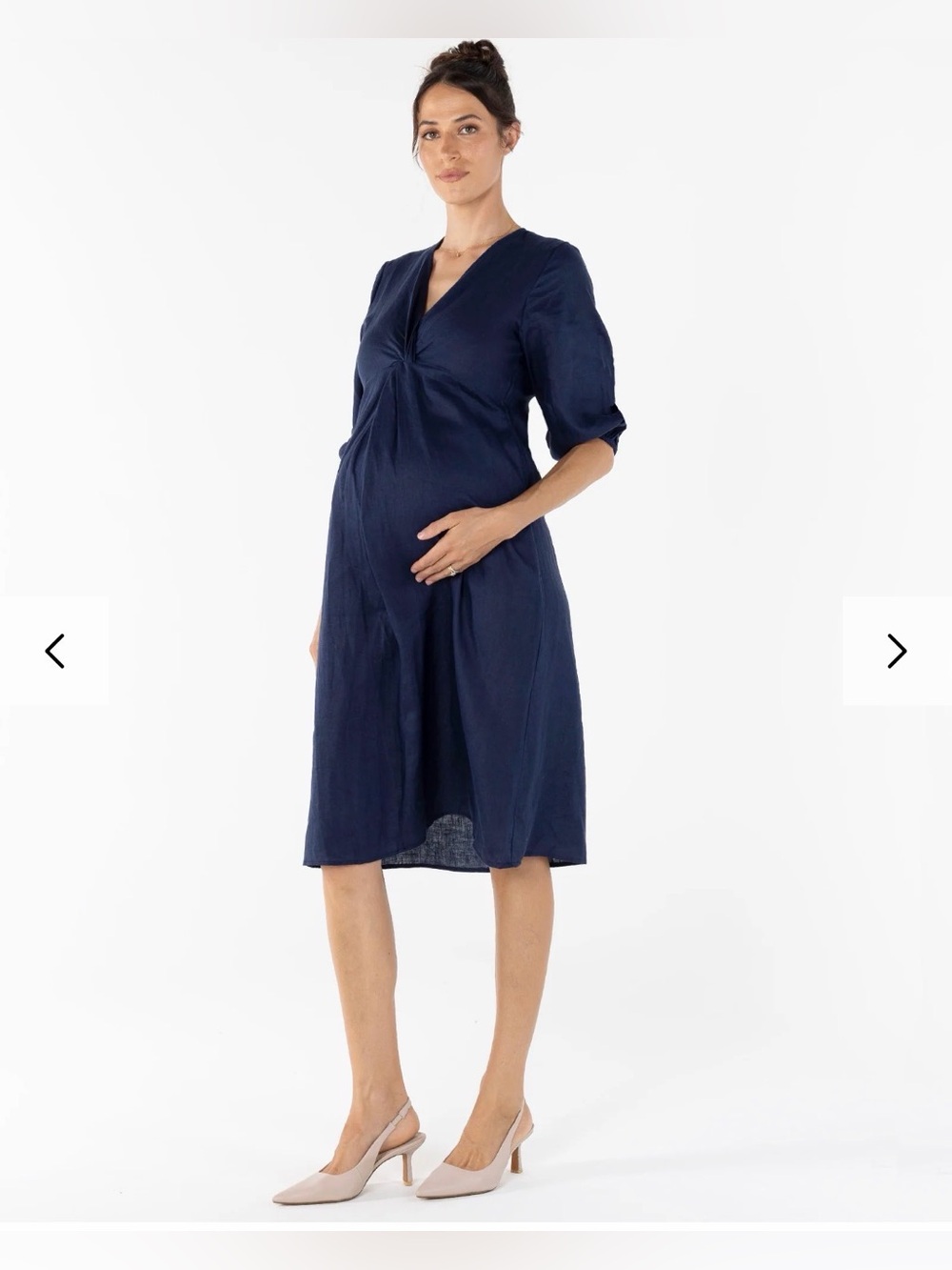 Angel Maternity - Elea Linen Dress - Size Large New With Tags